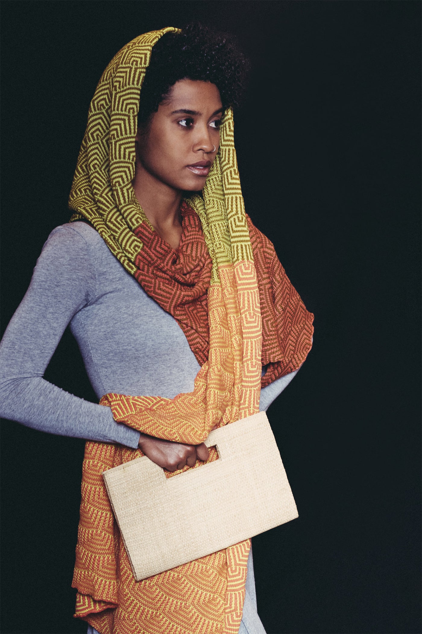 Luxurious knit scarf. Passionfruit and Lemonade